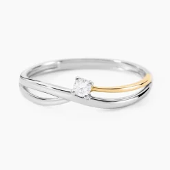 Bague Or Jaune Oxyde De Zirconium