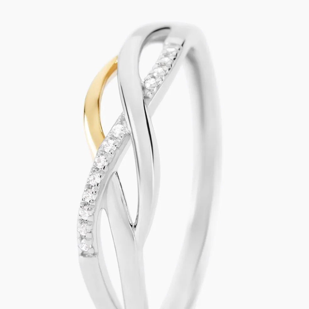 Bague Or Jaune Oxyde De Zirconium