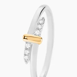 Bague Or Jaune Oxyde De Zirconium