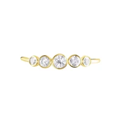 Bague Or Jaune Sabinus Oxydes De Zirconium