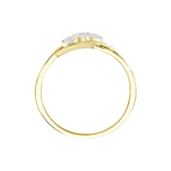 Bague Or Jaune Shaleana Oxydes De Zirconium