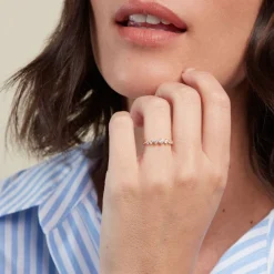 Bague Or Jaune Sunday Oxyde De Zirconium