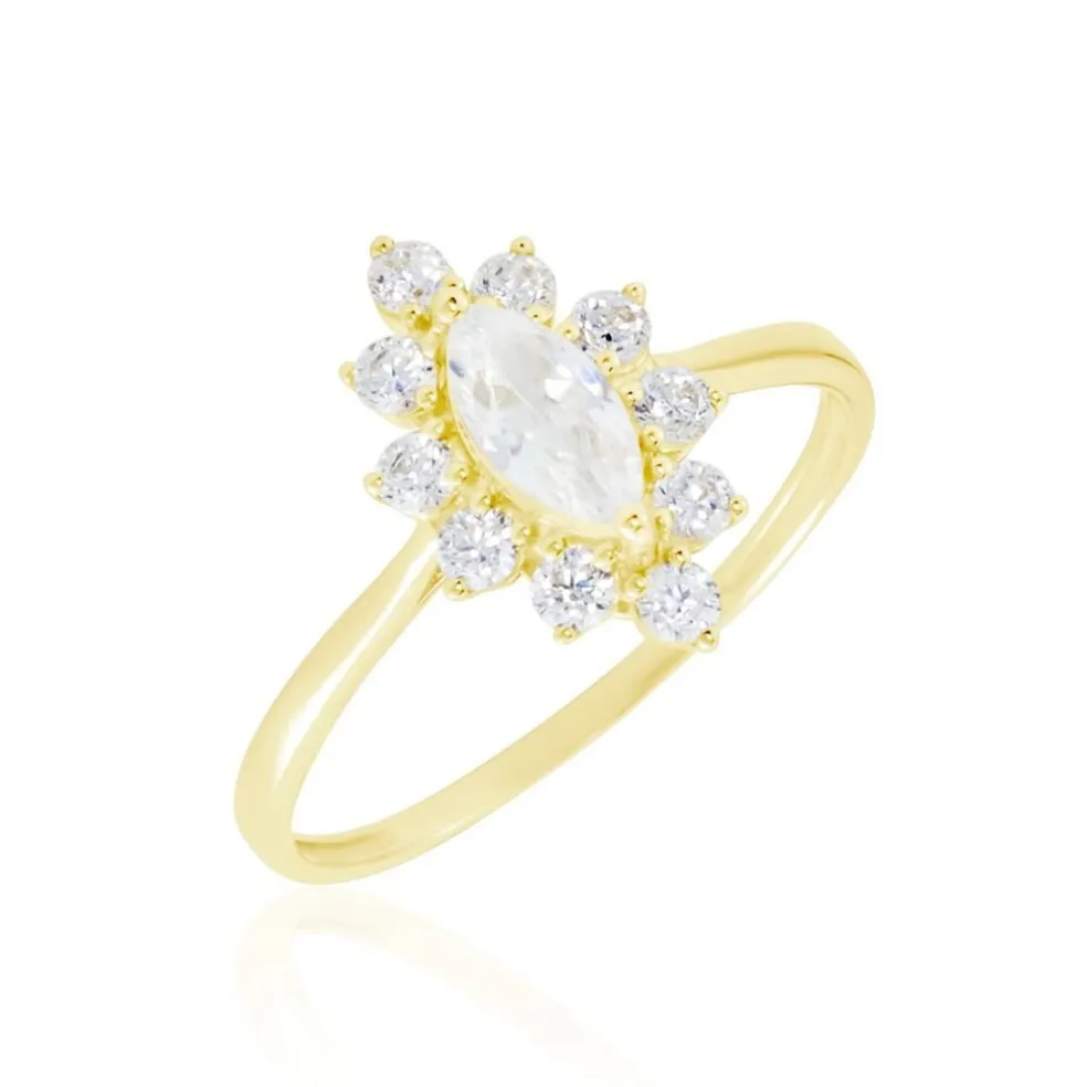 Bague Or Jaune Vladimira Oxyde De Zirconium