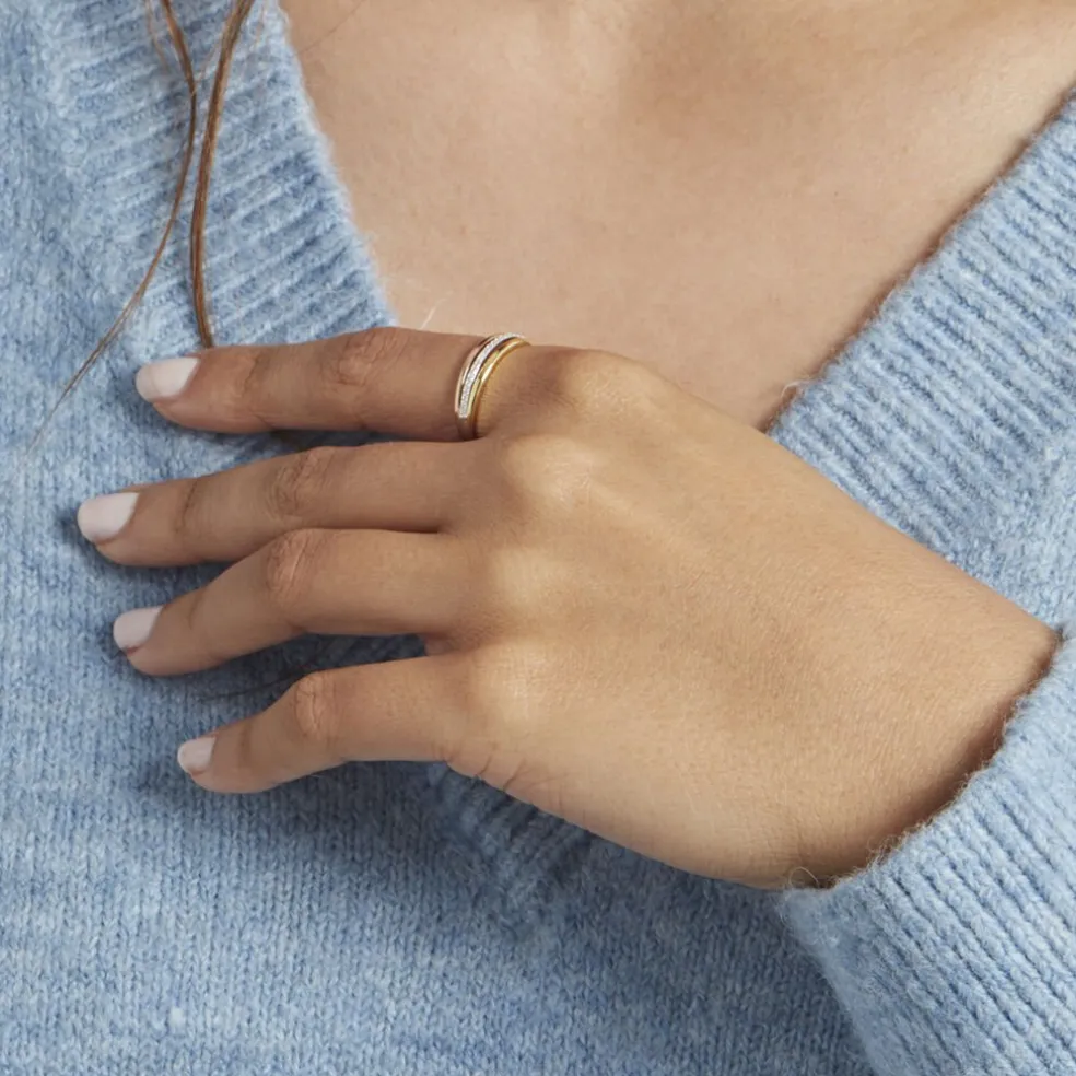 Bague Or Tricolore Vanadis Diamants