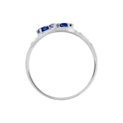 Bague Orchidee Or Blanc Saphir Diamant