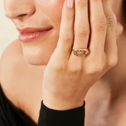 Bague Oree Plaque Or Jaune