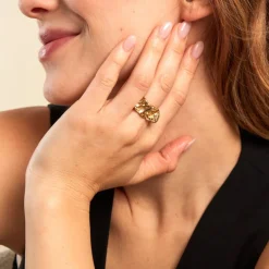 Bague Organic Acier Jaune