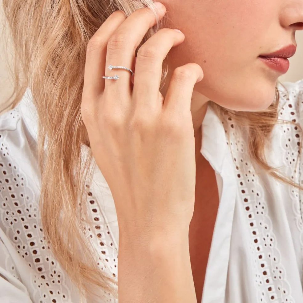 Bague Orpheus Or Blanc Diamant Synthétique