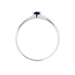 Bague Pasqualina Or Blanc Saphir Et Diamant