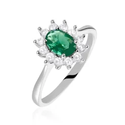 Bague Perez Argent Blanc Oxyde De Zirconium