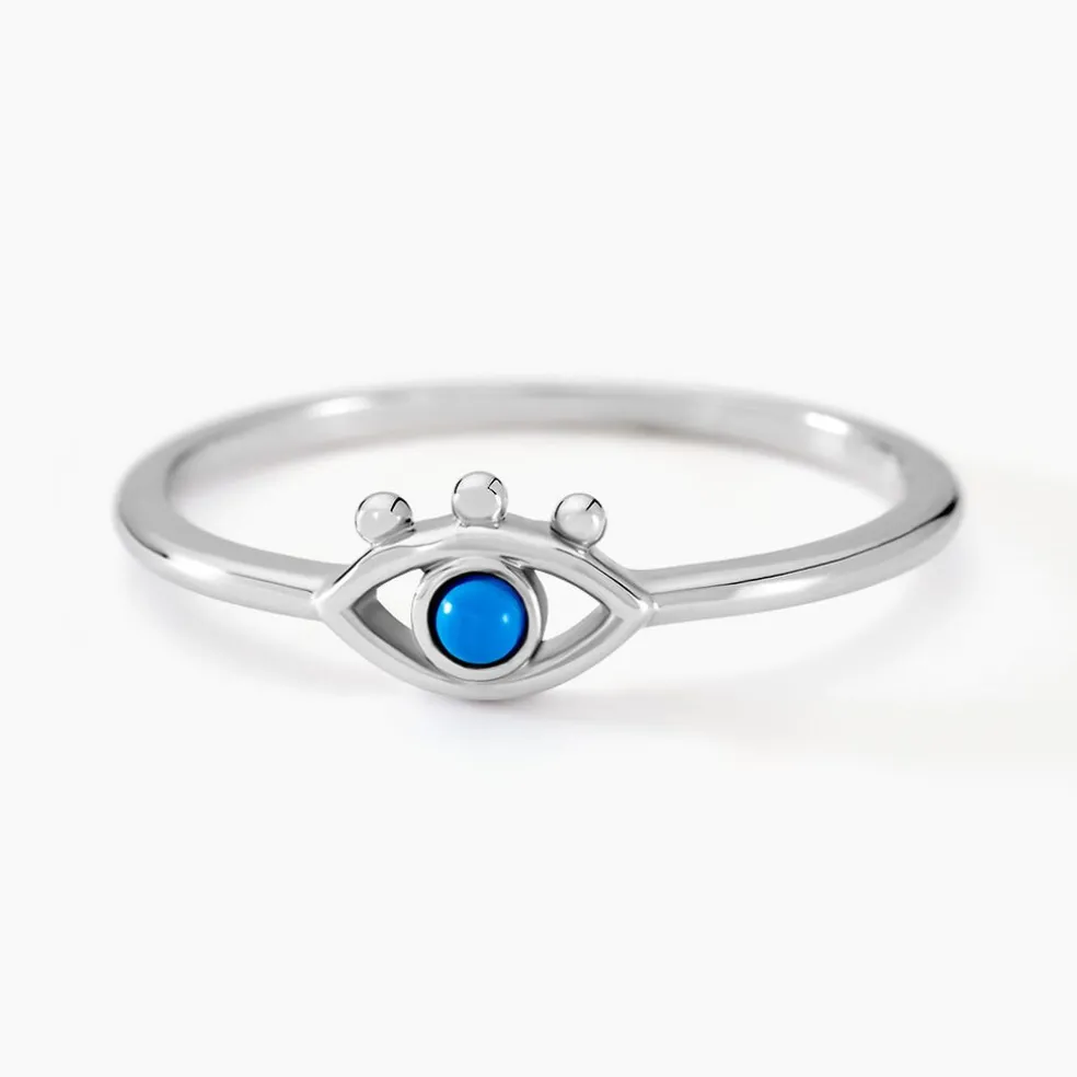Bague Pernelle Argent Blanc Turquoise