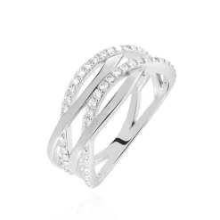 Bague Peronele Argent Blanc Oxyde De Zirconium