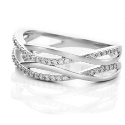 Bague Peronele Argent Blanc Oxyde De Zirconium