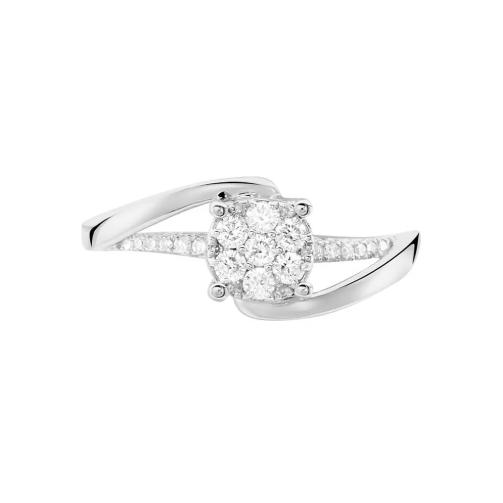 Bague Petunia Or Blanc Diamant