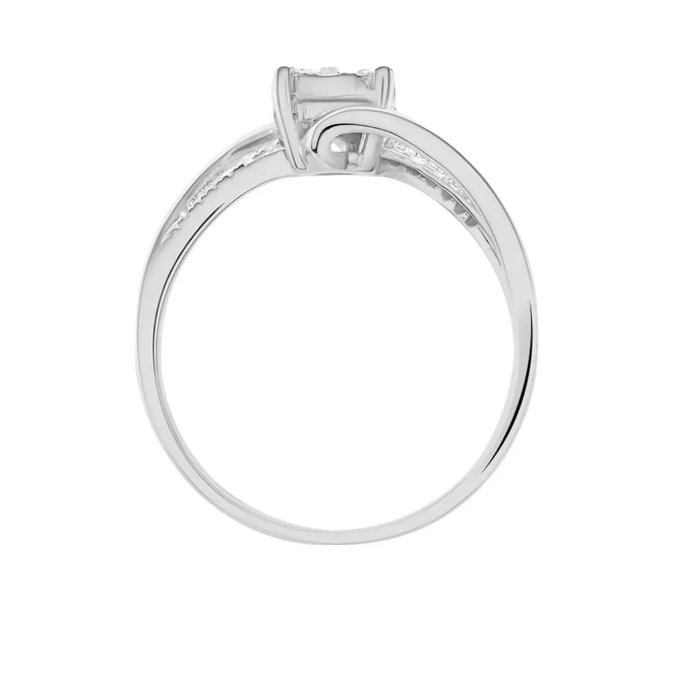 Bague Petunia Or Blanc Diamant