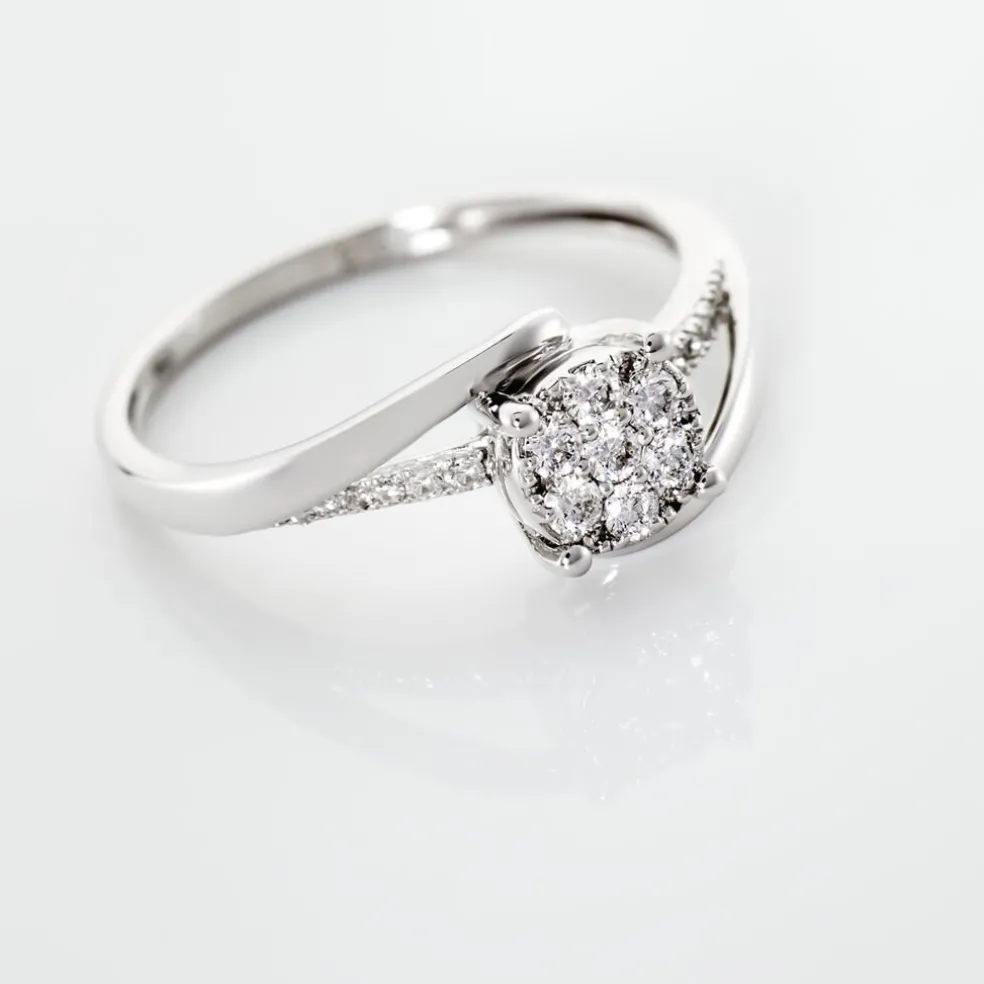 Bague Petunia Or Blanc Diamant