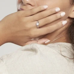 Bague Petunia Or Blanc Diamant