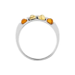 Bague Philo Argent Blanc Ambre