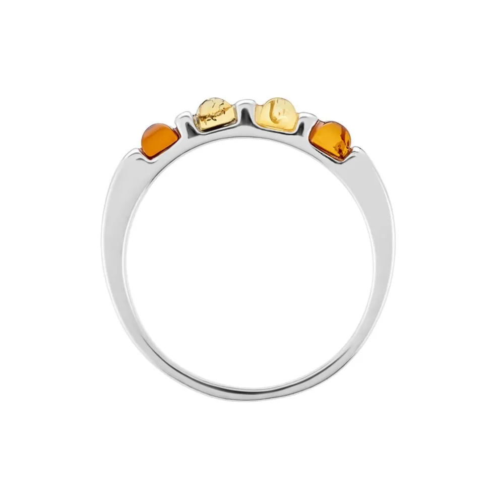 Bague Philo Argent Blanc Ambre