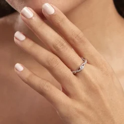 Bague Phoebus Argent Blanc Oxyde De Zirconium