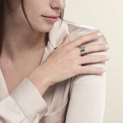 Bague Piassina Argent Blanc Nacre