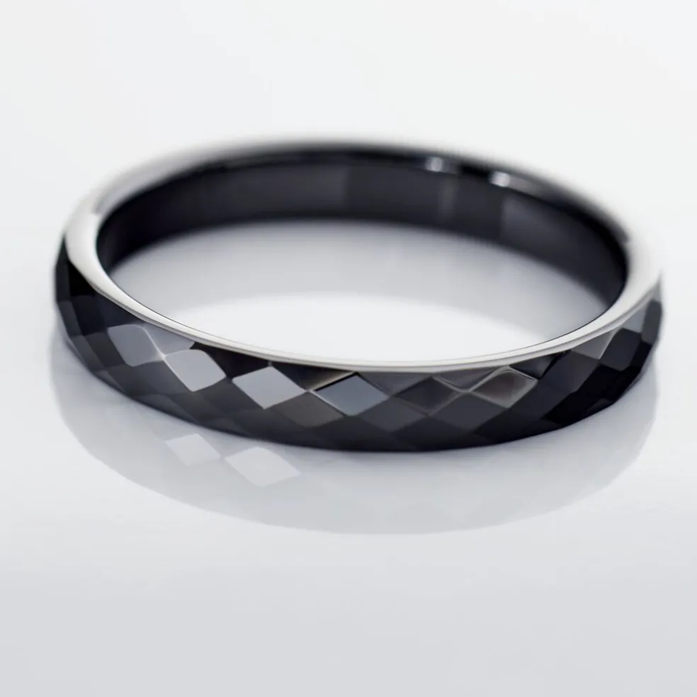 Bague Pilar Petite Ceramique Noir Céramique