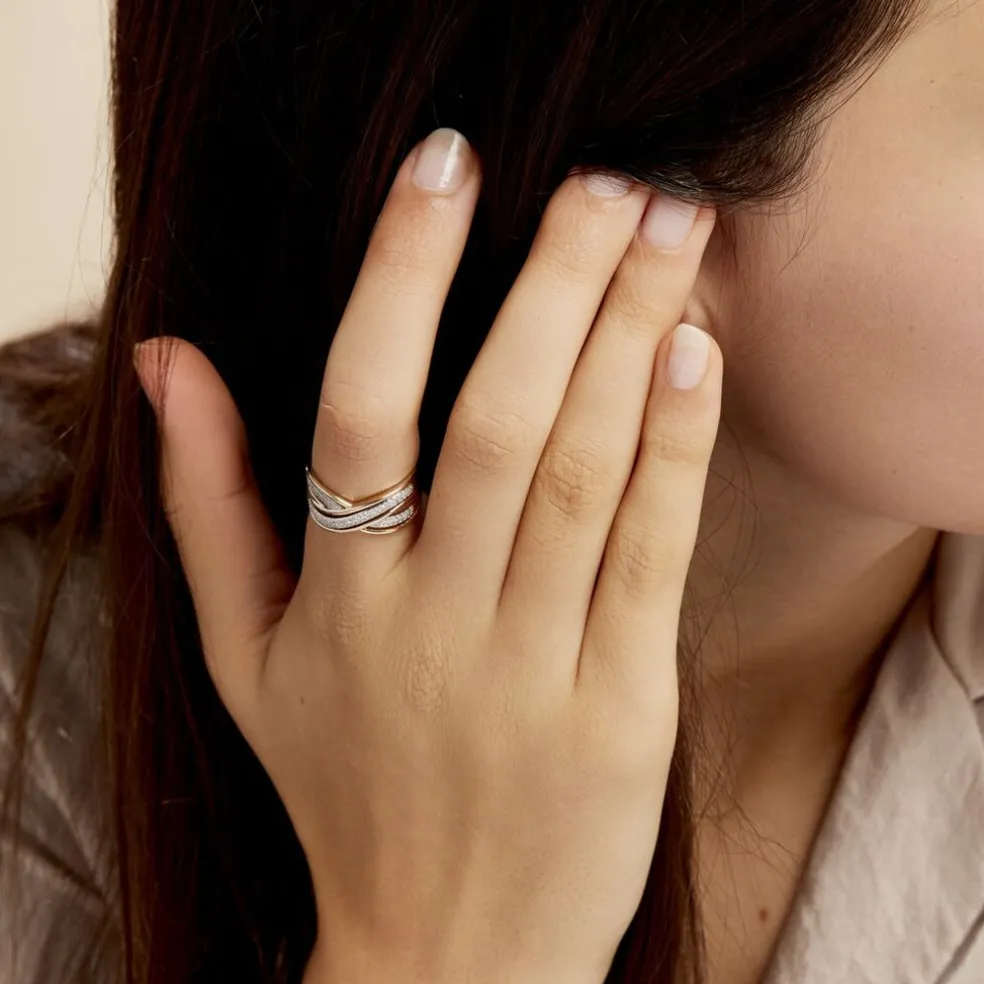 Bague Pivoine Or Jaune Diamant