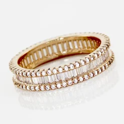 Bague Plaqué Or Gallez Oxydes De Zirconium