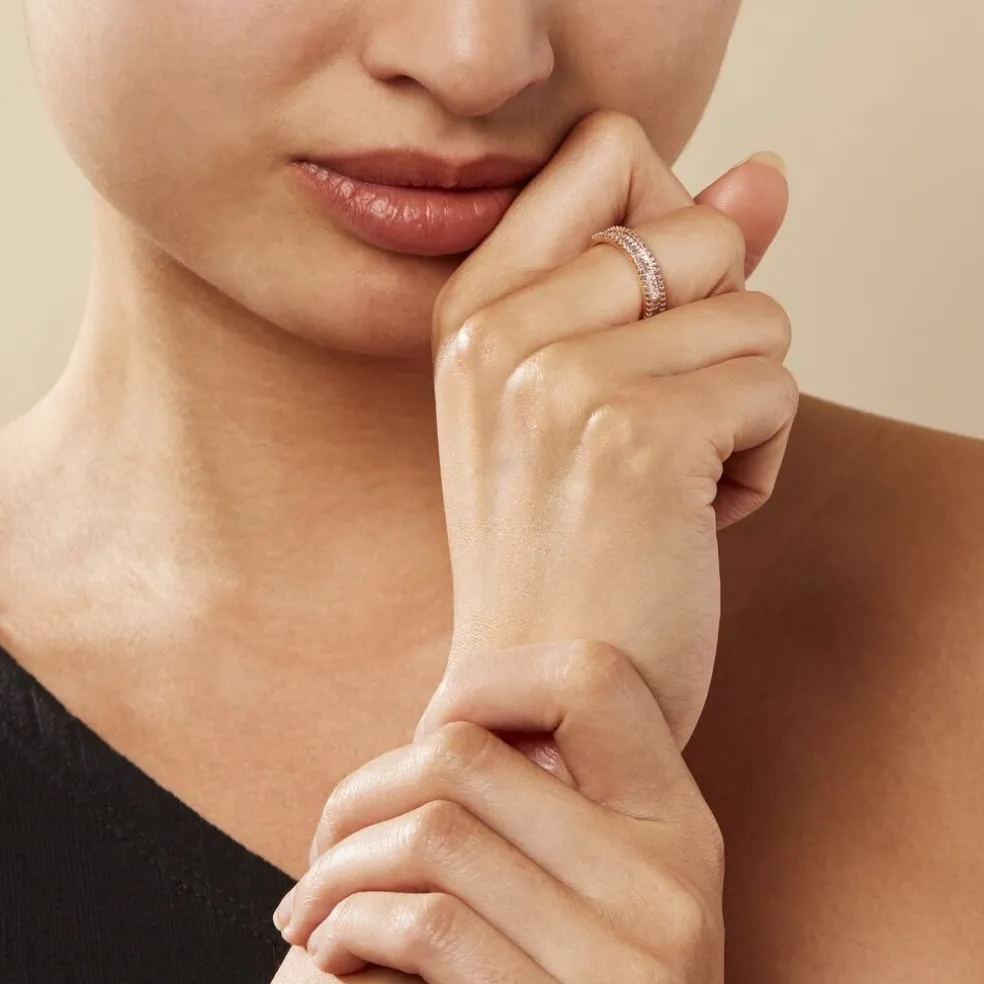 Bague Plaqué Or Gallez Oxydes De Zirconium