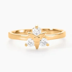 Bague Plaqué Or Jacinth Oxyde De Zirconium