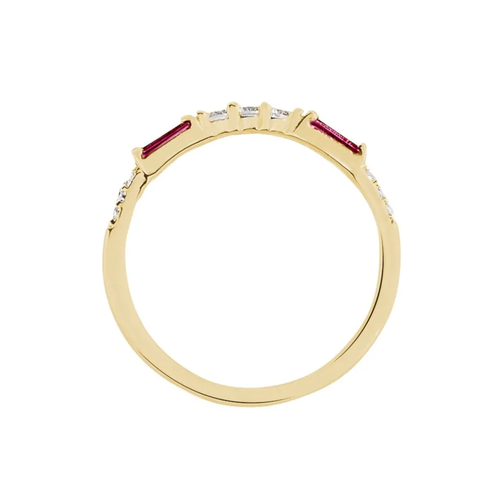 Bague Plaqué Or Jaune Calvin Oxyde De Zirconium