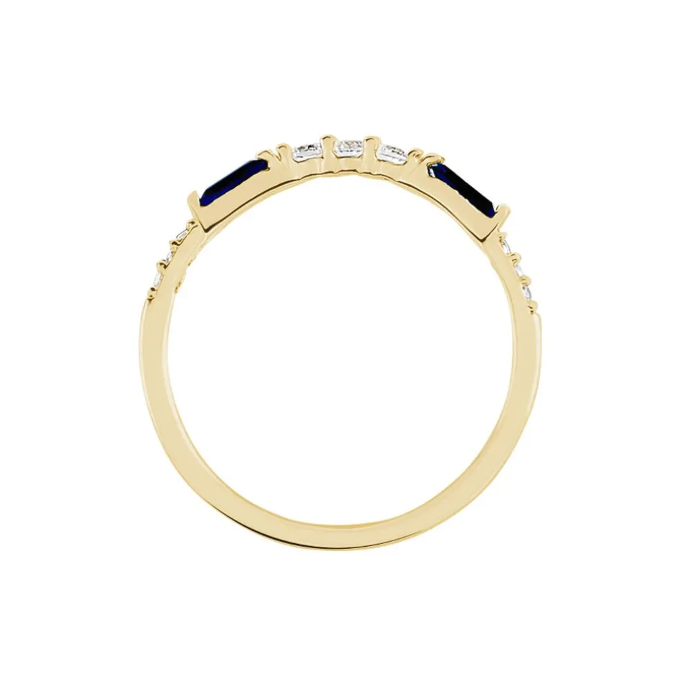 Bague Plaqué Or Jaune Calvin Oxyde De Zirconium