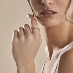 Bague Plaqué Or Jaune Calvin Oxyde De Zirconium