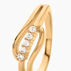 Bague Plaqué Or Jaune Ciera Oxydes De Zirconium