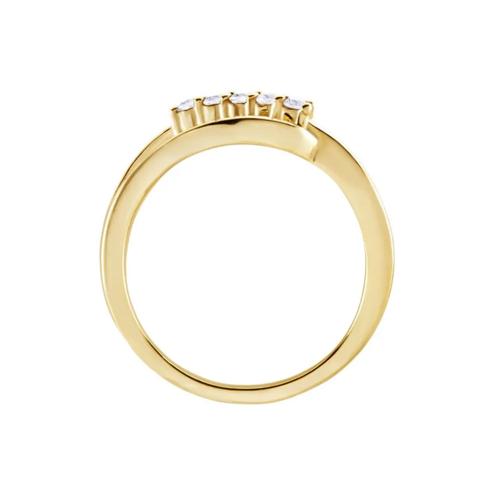 Bague Plaqué Or Jaune Ciera Oxydes De Zirconium