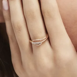 Bague Plaqué Or Jaune Ciera Oxydes De Zirconium