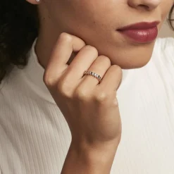 Bague Plaqué Or Jaune Ethem Anneau Pierres Multicolores