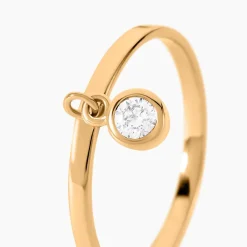 Bague Plaqué Or Jaune Lynnha Oxyde De Zirconium