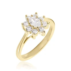Bague Plaqué Or Mahats Oxyde De Zirconium