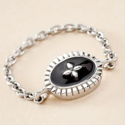 Bague Polka Argent Blanc