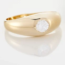 Bague Posie Plaqué Or Jaune Oxyde De Zirconium