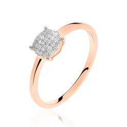 Bague Princesse Or Rose Diamant