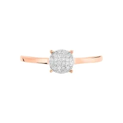 Bague Princesse Or Rose Diamant