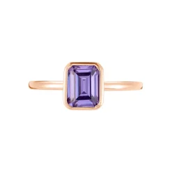 Bague Purple Mood Argent Rose Oxyde De Zirconium