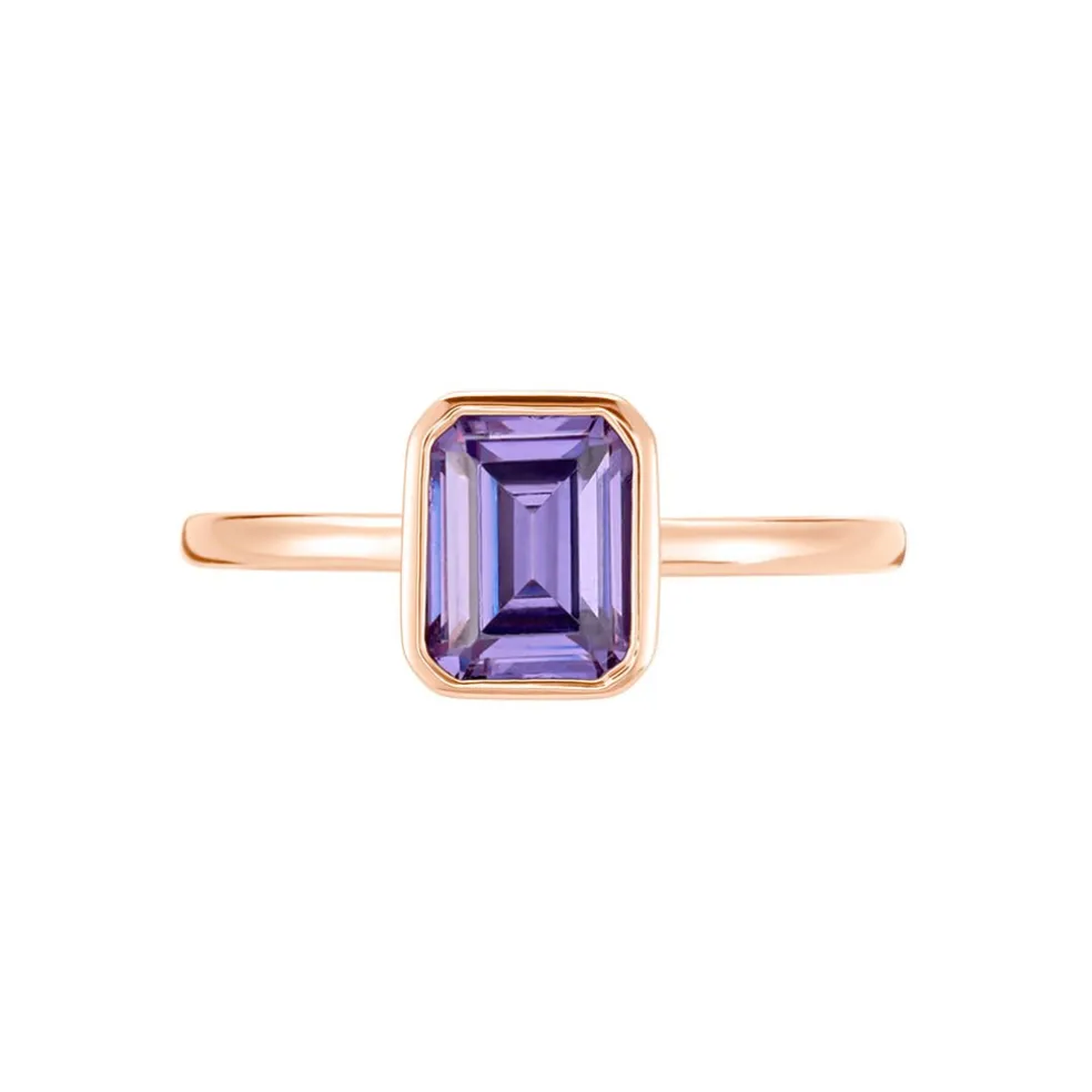 Bague Purple Mood Argent Rose Oxyde De Zirconium