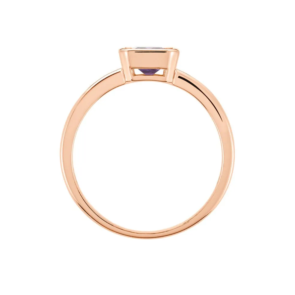 Bague Purple Mood Argent Rose Oxyde De Zirconium