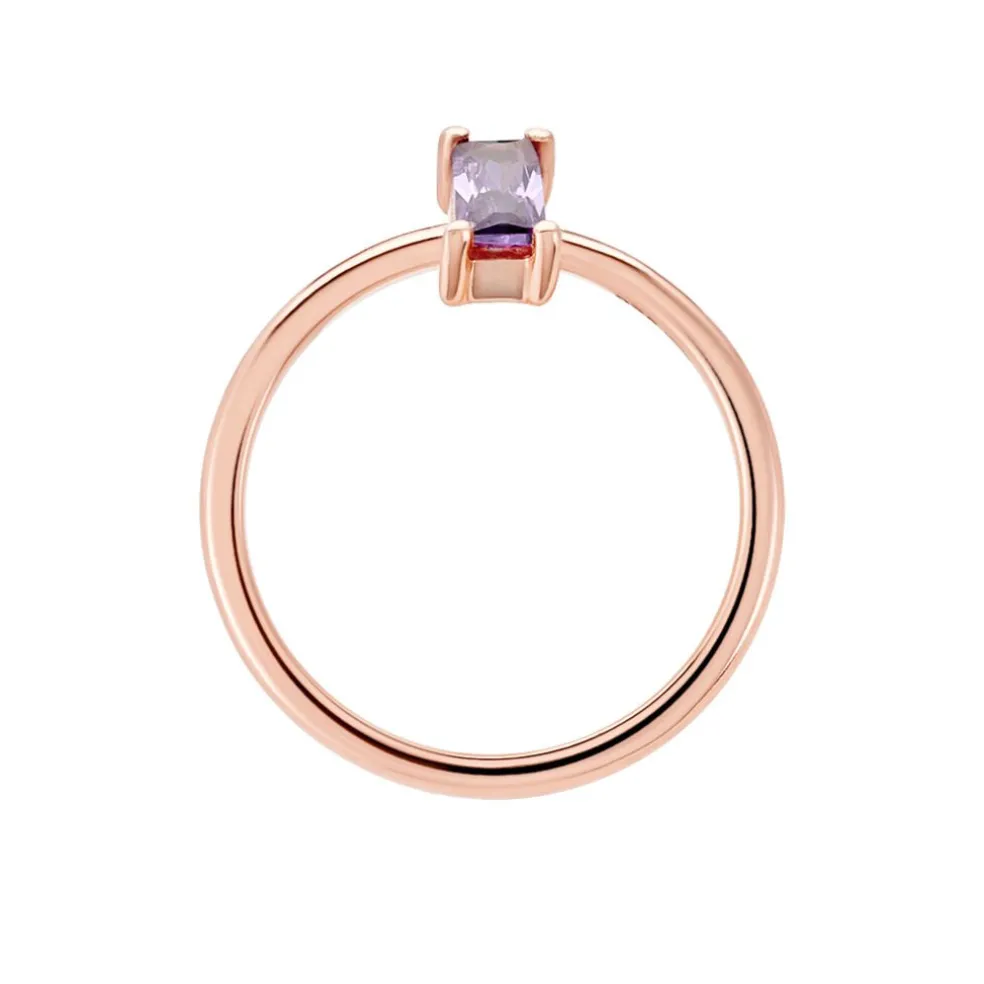 Bague Purple Mood Argent Rose Oxyde De Zirconium
