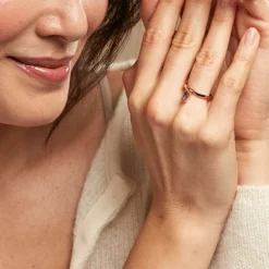 Bague Purple Mood Argent Rose Oxyde De Zirconium