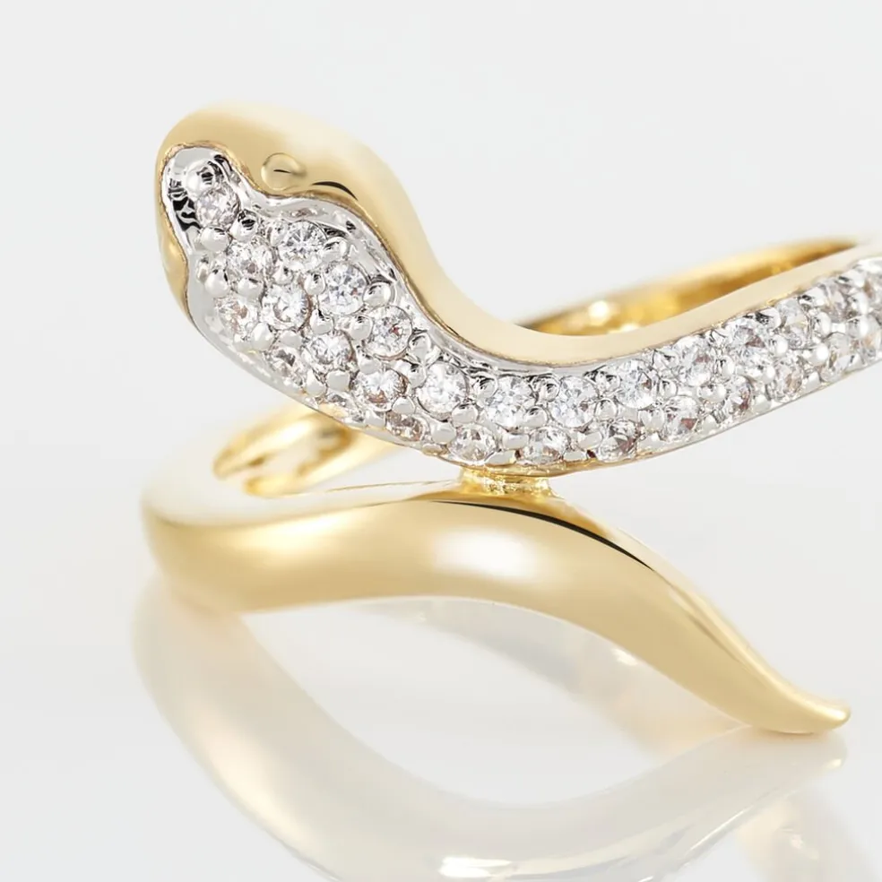 Bague Reyyanae Plaqué Or Jaune Oxyde De Zirconium