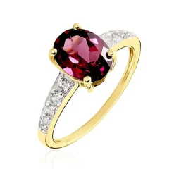 Bague Rhodolite Fever Or Jaune Rhodolite Oxyde De Zirconium